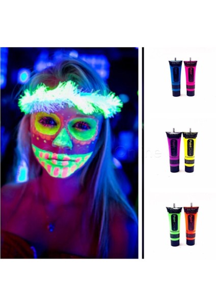 Glow Stick Boya Fosforlu Krem Boya 12 Adet