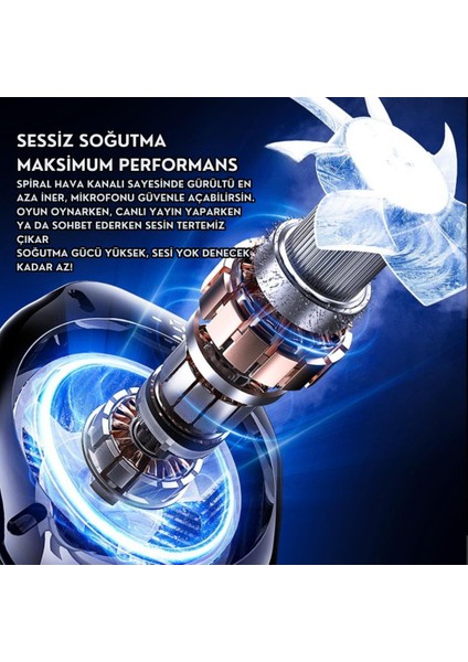 Gösteregeli 5000 Rpm Turbo Fan Işıklı Klipsli Buz Etkili Telefon Soğutucu Radyatör Tüm Telefonlara Uyumlu indirimleri