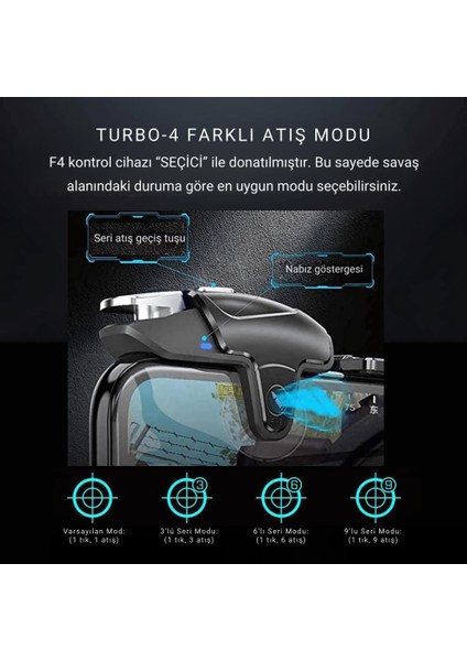 Profesyonel Turbo Fan 4000MAH 6000RPM 2in1 Ayarlanabilir Tetik Telefon Soğutucu Radyatör 3 Kademeli fiyatları