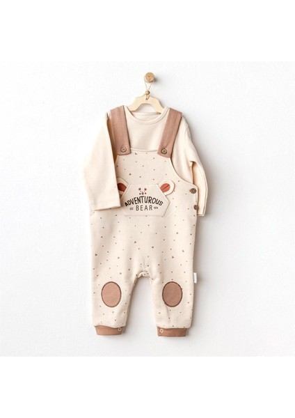 Erkek Bebek Salopet Takım Jumpsuit Set Adventurous Bear AC25027