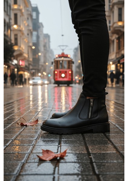 Luxor Hakiki Deri Fermuarlı Erkek Kışlık Bot fiyatları