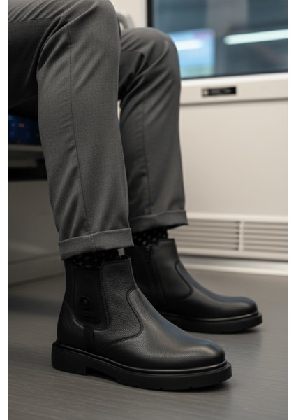 Geralt Fermuarlı Içi Kürklü Erkek Kışlık Bot