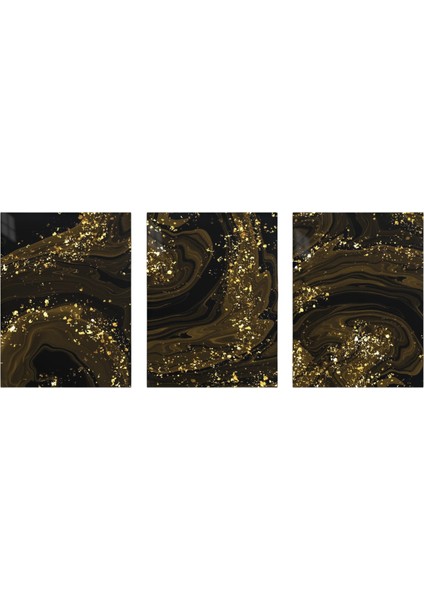 :temperli Cam Üçlü Set Tablo, Tablo, Üçlü Tablo, Uv Baskı, Cam Tablo, 3’lü Set, CUT005