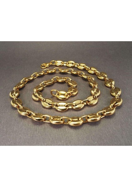 Gemici Ince Model Çelik Erkek Kolye Zincir Altın Kaplama fiyatları