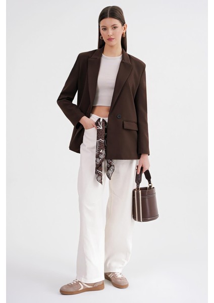 4516 Kadın Bezayağı Blazer Ceket Kahve fiyatları