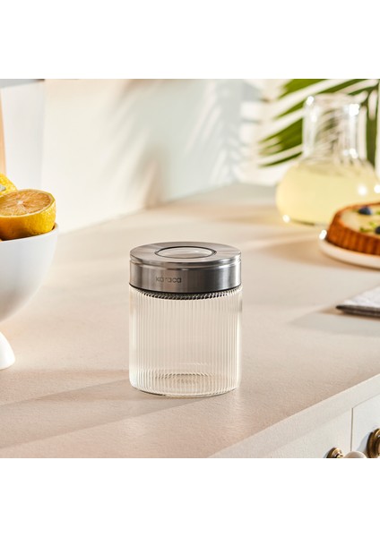 Ripple Inox Cam Saklama Kabı 450 ml