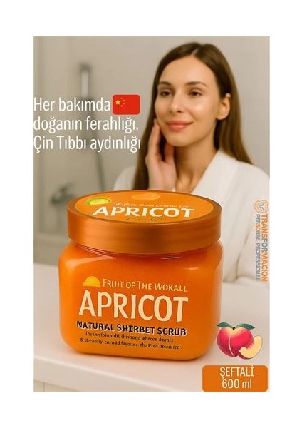 Profesyonel Şeftali Doğal Peeling - Tüm Vücut Scrub 600 ml fiyatları