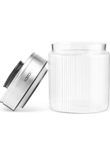 Ripple Inox Cam Saklama Kabı 450 ml