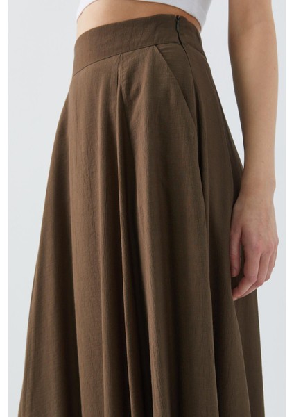 4631 Kadın Parçalı Kloş Etek Haki fırsatları