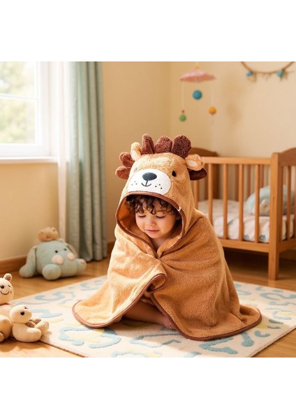 Bebek Havlusu / Kundak -Aslan %100 Pamuk