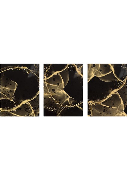 :temperli Cam Üçlü Set Tablo, Tablo, Üçlü Tablo, Uv Baskı, Cam Tablo, 3’lü Set, CUT007