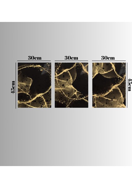 :temperli Cam Üçlü Set Tablo, Tablo, Üçlü Tablo, Uv Baskı, Cam Tablo, 3’lü Set, CUT007