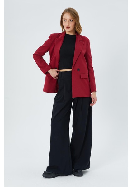 4516 Kadın Bezayağı Blazer Ceket Bordo fiyatları