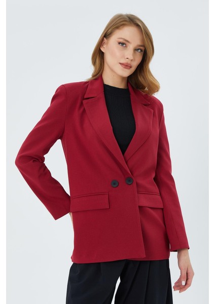 4516 Kadın Bezayağı Blazer Ceket Bordo indirimleri