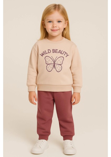 Taşlı Wild Baskılı Kız Bebek Takım 20157