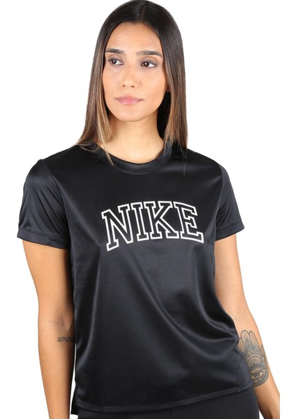 Dri-Fit Swoosh Graphic Running Short-Sleeve Siyah Kadın Tişört