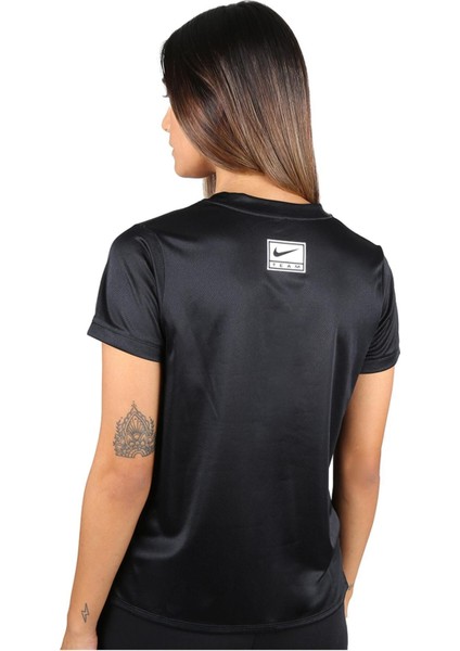 Dri-Fit Swoosh Graphic Running Short-Sleeve Siyah Kadın Tişört fırsatları