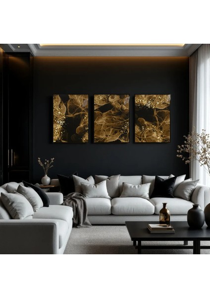 :temperli Cam Üçlü Set Tablo, Tablo, Üçlü Tablo, Uv Baskı, Cam Tablo, 3’lü Set, CUT006