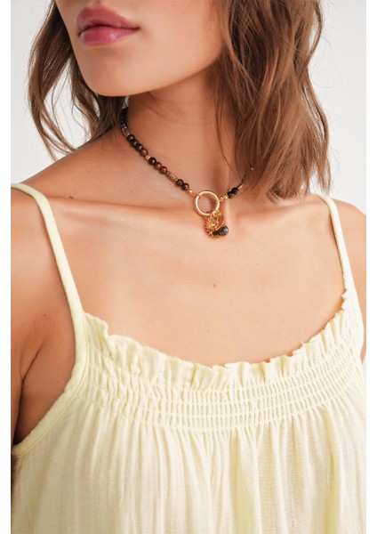 4740 Kadın Askılı Müslin Midi Elbise Sarı indirimleri