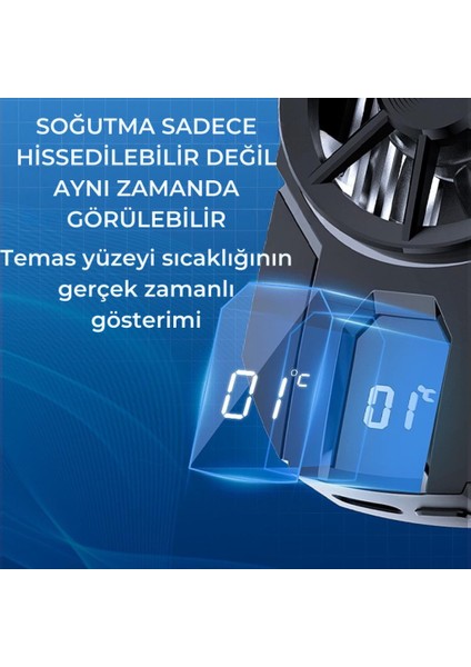 Gösteregeli 7000 Rpm Turbo Fan Işıklı Klipsli Telefon Soğutucu Radyatör Tüm Telefonlara Uyumlu fırsatları