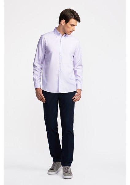 Erkek Pembe Cooper Fit Düğmeli Yaka Spor Gömlek fiyatları