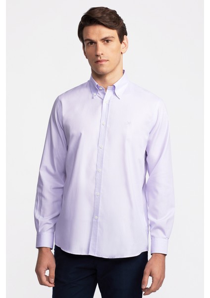 Erkek Pembe Cooper Fit Düğmeli Yaka Spor Gömlek modelleri