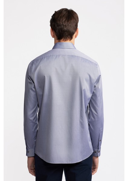 Erkek Lacivert Cooper Fit Düğmeli Yaka Spor Gömlek indirimleri