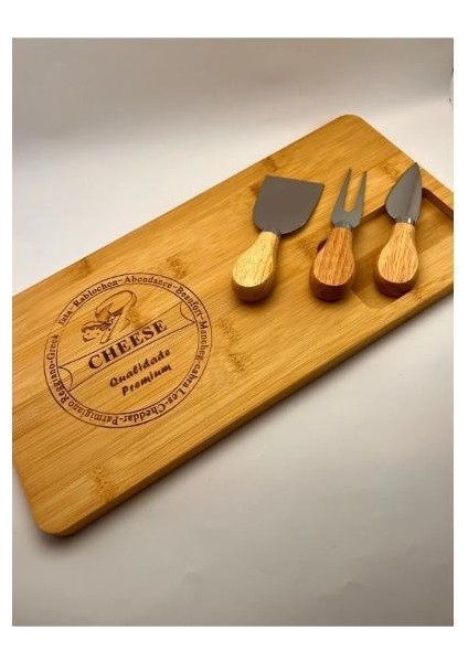 Bambu Peynir Kesme Sunum Tahtası