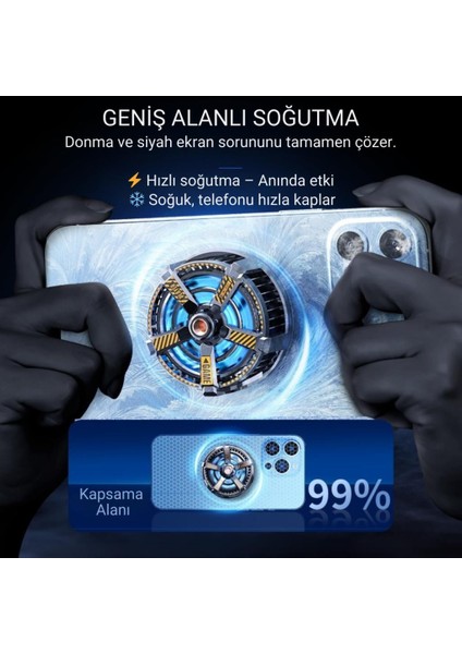Magsafe Ile Uyumlu 7000 Rpm Turbo Fan Işıklı Klipsli Buz Etkili Telefon Soğutucu Radyatör Tüm Telefonlara Uyumlu modelleri