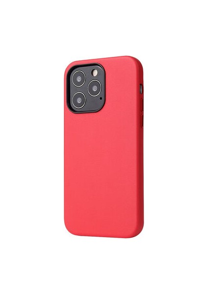 iPhone 13 Pro Max Wireless Şarj Destekli ve Kadife Kaplamalı Premium Pu Deri Kapak Ryc/eyzi