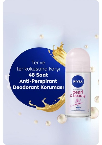 Kadın Roll-On Deodorant Pearl&beauty 50ML, 48 Saat Koruma, X2 Adet fırsatları