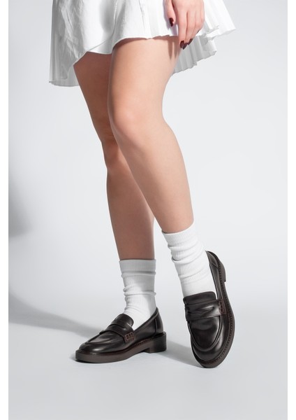 Kadın Loafer Günlük Klasik Ayakkabı Casual Makosen Fonle