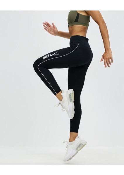 One Dri-Fit Womens Black Tight Fit Mid-Rise 7/8 Length Leggings DM7272-010