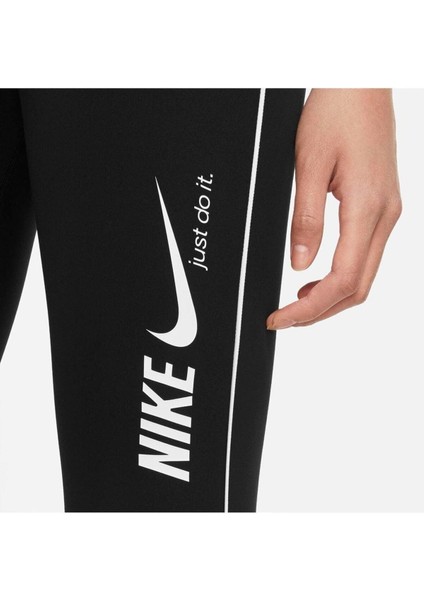 One Dri-Fit Womens Black Tight Fit Mid-Rise 7/8 Length Leggings DM7272-010 modelleri