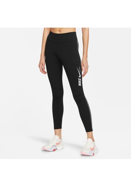 One Dri-Fit Womens Black Tight Fit Mid-Rise 7/8 Length Leggings DM7272-010 fırsatları