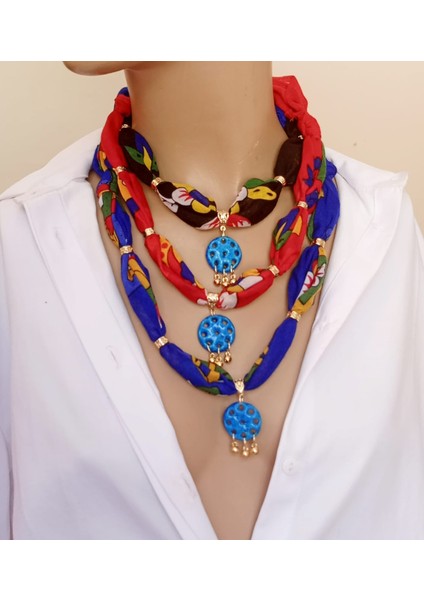 Yörük Otantik Güneş Süryani Taşı Kolye 3 Farklı Renk Seçeneği Kırmızı Siyah Saks