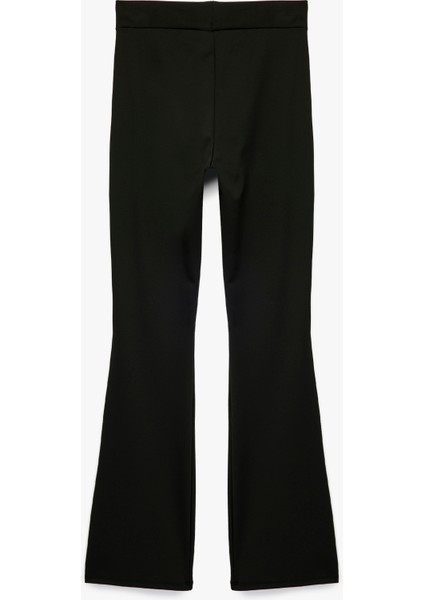 Yanları Şerit Detaylı Yüksek Bel Spor Ispanyol Paça Tayt fiyatları