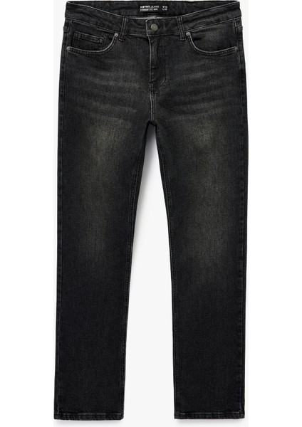 Normal Bel Pamuklu Straight Fit Jean Pantolon - Mark Jean