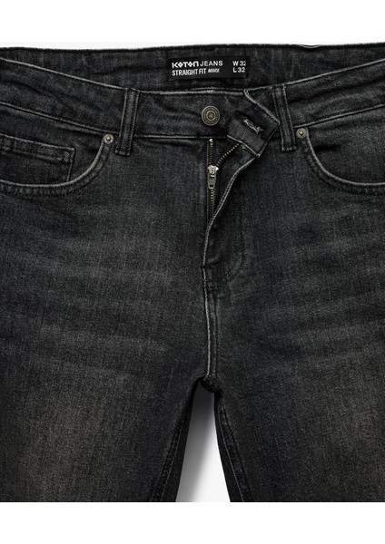 Normal Bel Pamuklu Straight Fit Jean Pantolon - Mark Jean fırsatları