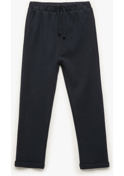 Pamuklu Dokulu Beli Bağlamalı Basic Eşofman Altı