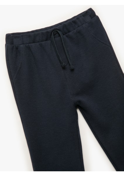 Pamuklu Dokulu Beli Bağlamalı Basic Eşofman Altı modelleri