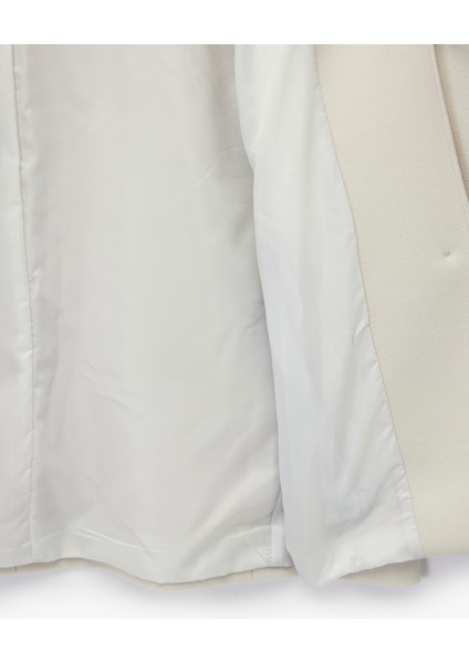 Uzun Kollu Cepli Düğmeli Çıkarılabilir Suni Kürk Yakalı Kaşe Kaban indirimleri