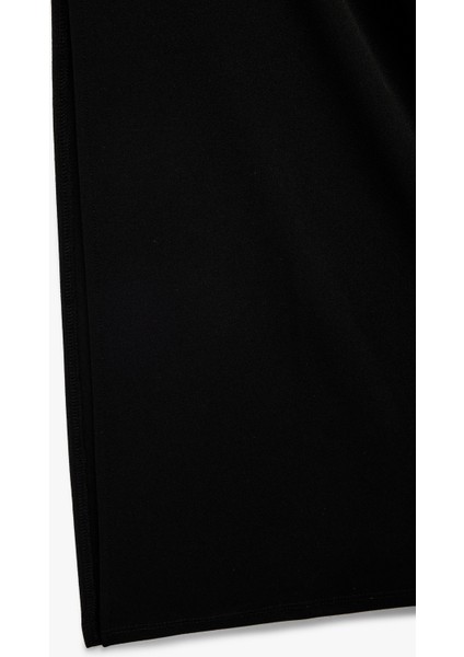 Krep Scuba Kumaş Slim Fit Drape Detaylı Straplez Kalem Elbise fırsatları