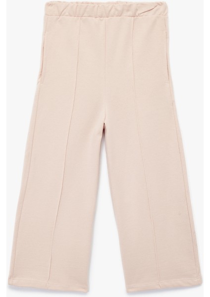 Pamuklu Şardonlu Geniş Paça Eşofman Altı