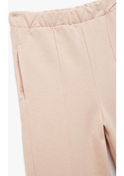 Pamuklu Şardonlu Geniş Paça Eşofman Altı modelleri