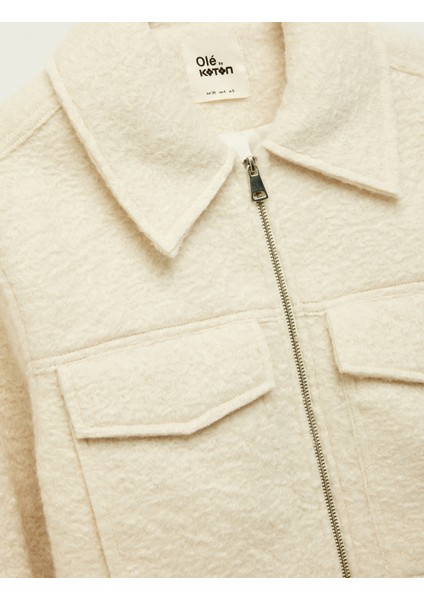 Uzun Kollu Fermuarlı Gömlek Yaka Bomber Mont modelleri