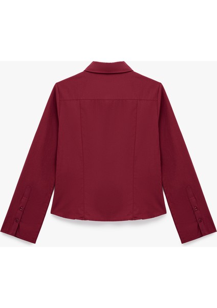 Pamuklu Uzun Kollu Slim Fit Düğmeli Klasik Yaka Gömlek fiyatları