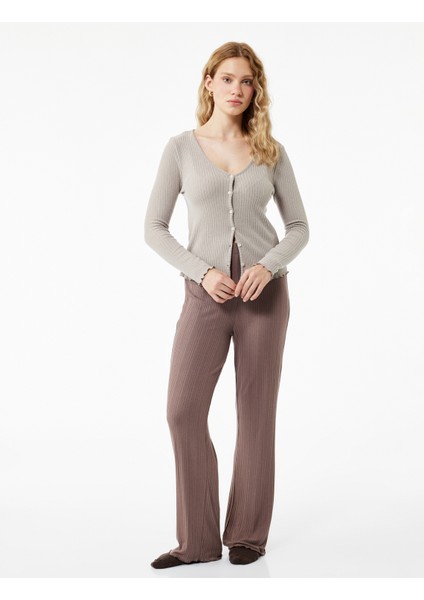 Rahat Kesim Beli Lastikli Modal Pijama Altı