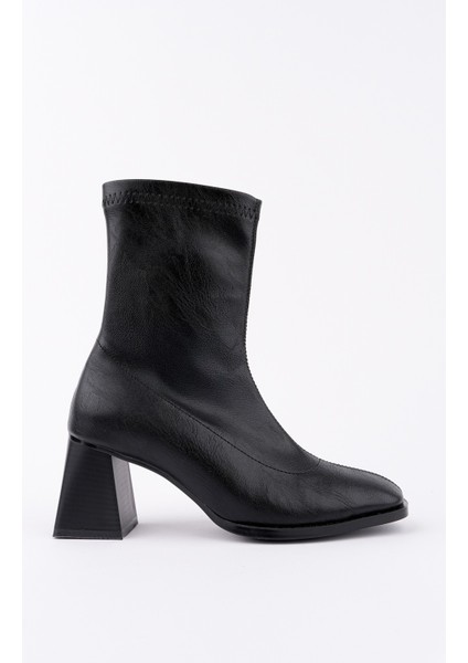 Storm Küt Burun Arkadan Fermuarlı Kadın Topuklu Bot indirimleri