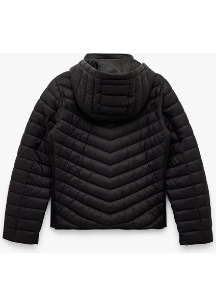 Uzun Kollu Cepli Fermuarlı Su Itici Kapüşonlu Şişme Mont fırsatları